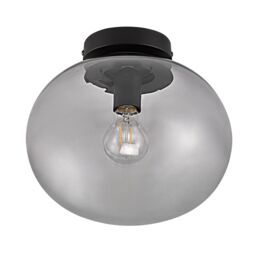 Nordlux Alton Ceiling Light Black Glass Hallway E27 Mains 28cm - thumbnail 2