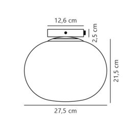 Nordlux Alton Ceiling Light Black Glass Hallway E27 Mains 28cm - thumbnail 4