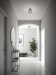 Nordlux Alton Ceiling Light Black Glass Hallway E27 Mains 28cm - thumbnail 3