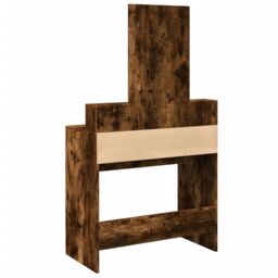 Berkfield Home Dressing Table with Mirror Smoked Oak 80x41x144.5 cm in Brown - thumbnail 6