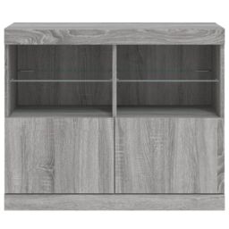 Berkfield Home Sideboard with LED Lights Grey Sonoma 81x37x67 cm - Size: 81 x 37 x 67 cm - thumbnail 6