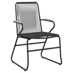 Berkfield Home 7 Piece Garden Dining Set Black PVC Rattan - thumbnail 5