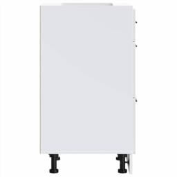 Berkfield Home Kitchen Base Cabinet Porto High Gloss White Engineered Wood - thumbnail 6