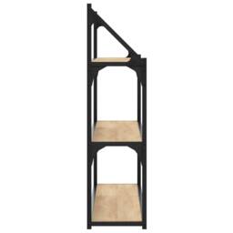 Berkfield Home 3-Tier Wall Shelf Sonoma Oak 80x21x78.5 cm Engineered Wood in Light Oak - thumbnail 5