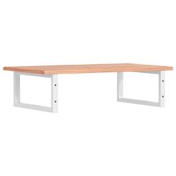 Berkfield Home Basin Shelf Wall Mounted Steel & Solid Wood Oak in Brown - thumbnail 6