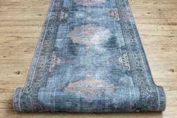 RugsX Anti-Slip Lotus Runner in Grey - Size: 80 cm x 180 cm - thumbnail 5