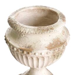 Wyld and Coco Beige Distressed Plant Pot Vintage Style Magnesium Oxide Planter - thumbnail 5