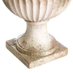 Wyld and Coco Beige Distressed Plant Pot Vintage Style Magnesium Oxide Planter - thumbnail 6