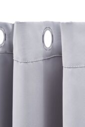 Garden Sanctuary Light Grey High Precision Blackout Curtains with Stainless Steel Grommets, 117cm W x 137cm H - Size: 117 cm W x 137 cm H - thumbnail 6