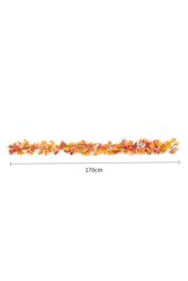 Living and Home 1.7m Pre-Lit Autumn Garland Maple Leaf Vine Fall Decoration for Mantel, Table & Wall in Orange - thumbnail 7