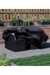 Home Discount Garden Vida Outdoor Furniture Cover UKFR Fabric 200 x 126 x 76 cm in Black - thumbnail 4