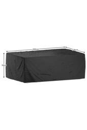 Home Discount Garden Vida Outdoor Furniture Cover UKFR Fabric 200 x 126 x 76 cm in Black - thumbnail 2