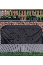 Home Discount Garden Vida Outdoor Furniture Cover UKFR Fabric 200 x 126 x 76 cm in Black - thumbnail 3