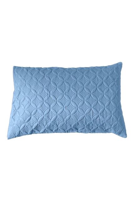 Homescapes Ultrasonic Quilted Embossed Cushion Cover in Blue - Size: 50 cm x 75 cm - image 1