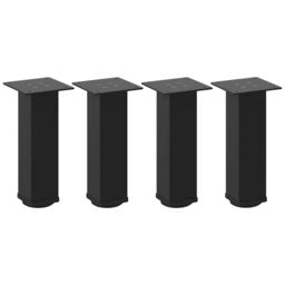 Berkfield Home Coffee Table Legs 4 pcs Black 42-44 cm Steel - thumbnail 2