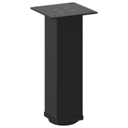 Berkfield Home Coffee Table Legs 4 pcs Black 42-44 cm Steel - thumbnail 4