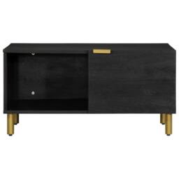 Berkfield Home Coffee Table Black 80x50x40 cm Engineered Wood - Size: 80 x 50 x 40 cm - thumbnail 3