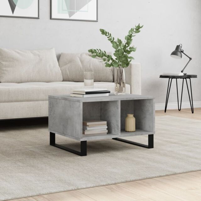 Berkfield Home Coffee Table Concrete Grey 60x50x36.5 cm Engineered Wood - image 1