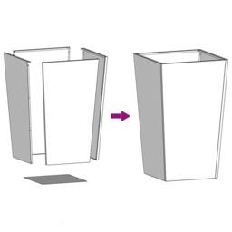 Berkfield Home Durable Garden Planter White 45x45x75 cm Steel - Size: 45 x 45 x 75 cm - thumbnail 8