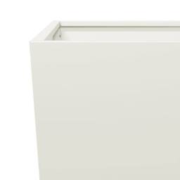Berkfield Home Durable Garden Planter White 45x45x75 cm Steel - Size: 45 x 45 x 75 cm - thumbnail 7