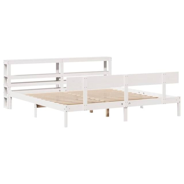 Berkfield Home Beautiful Bed Frame without Mattress White 180x200 cm Super King - image 1