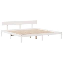Berkfield Home Beautiful Bed Frame without Mattress White 180x200 cm Super King - thumbnail 8
