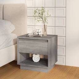 Berkfield Home Bedside Cabinets 2 pcs Grey Sonoma 45x34x44 cm Engineered Wood - Size: 45 x 34 x 44 cm - thumbnail 3