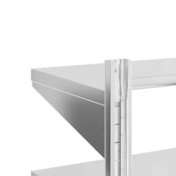 Berkfield Home 2-Tier Wall Shelf 75x30x60 cm Silver Stainless Steel - Size: 75 x 30 x 60 cm - thumbnail 9