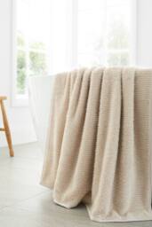 Bianca 'Soft Zero Twist Spa' Cotton Bath Towel in Natural - thumbnail 1