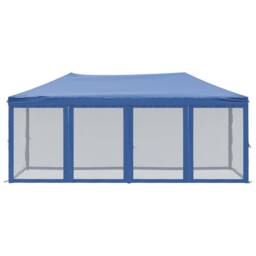 Berkfield Home Sturdy Folding Party Tent with Sidewalls Blue 3x6 m