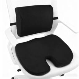 EONLION Back& Seat Support-Cushion Car Seat Home in Black - Size: 120 cm x 90 cm - thumbnail 4