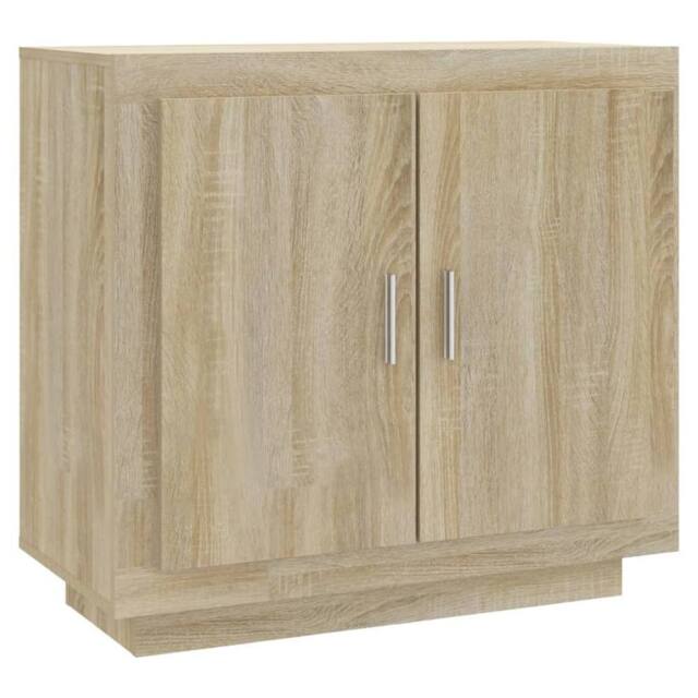 Berkfield Home Sideboard Sonoma Oak 80x40x75 cm Engineered Wood in Light Brown - Size: 80 x 40 x 75 cm - image 1