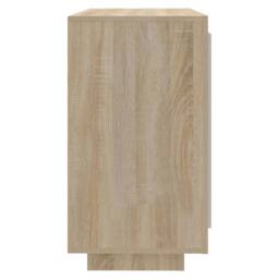 Berkfield Home Sideboard Sonoma Oak 80x40x75 cm Engineered Wood in Light Brown - Size: 80 x 40 x 75 cm - thumbnail 4