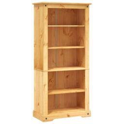 Berkfield Home 5-Tier Bookcase Mexican Pine Corona Range 81x40x170 cm in Brown - Size: 81 x 40 x 170 cm - thumbnail 2