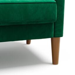 Dprodo 121CM Velvet Love Seat Couch with 2 Pillows in Green - Size: 1 Pack - thumbnail 9