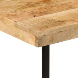 Berkfield Home Desk 165x110x77 cm Solid Wood Mango & Iron in Brown - Size: 165 x 110 x 77 cm - thumbnail 6