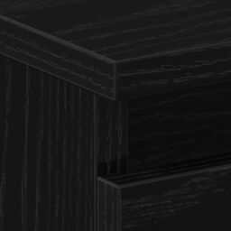 Berkfield Home Nightstand in Black Oak - 40x35x62.5 cm, Made from Engineered Wood - Size: 40x35x62.5 cm - thumbnail 9
