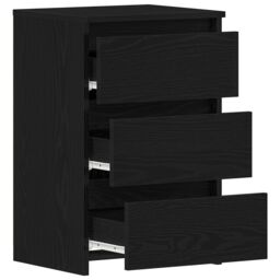 Berkfield Home Nightstand in Black Oak - 40x35x62.5 cm, Made from Engineered Wood - Size: 40x35x62.5 cm - thumbnail 5