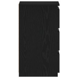 Berkfield Home Nightstand in Black Oak - 40x35x62.5 cm, Made from Engineered Wood - Size: 40x35x62.5 cm - thumbnail 8