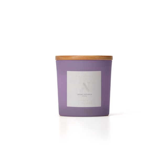 Aroma Naturals Frosted Decadence Glass Candle - Vanilla Bean Scent in Purple - Size: Large - image 1