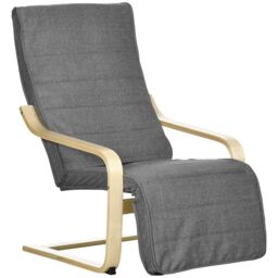 HOMCOM Lounge Chair Recliner Adjustable Footrest Home in Dark Grey - thumbnail 2