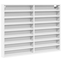 Berkfield Home Vitrine Cabinet White 100x8.5x75 cm Engineered Wood - thumbnail 2