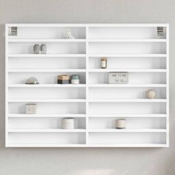 Berkfield Home Vitrine Cabinet White 100x8.5x75 cm Engineered Wood - thumbnail 1