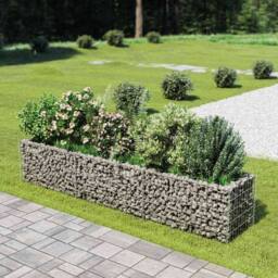 Berkfield Home Durable Gabion Raised Bed Galvanised Steel 270x50x50 cm in Silver - Size: 270 x 50 x 50 cm - thumbnail 2