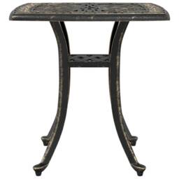 Berkfield Home Garden Table Bronze 53x53x53 cm Cast Aluminium in Brown - Size: 53 x 53 x 53 cm - thumbnail 6