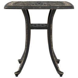 Berkfield Home Garden Table Bronze 53x53x53 cm Cast Aluminium in Brown - Size: 53 x 53 x 53 cm - thumbnail 5