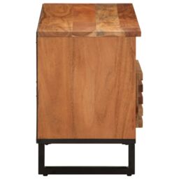 Berkfield Home TV Cabinet 100x34x46 cm Solid Wood Acacia in Brown - Size: 100 x 34 x 46 cm - thumbnail 4