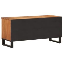Berkfield Home TV Cabinet 100x34x46 cm Solid Wood Acacia in Brown - Size: 100 x 34 x 46 cm - thumbnail 5