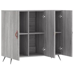 Berkfield Home Sideboard Grey Sonoma 90x34x80 cm Engineered Wood - Size: 90 x 34 x 80 cm - thumbnail 5