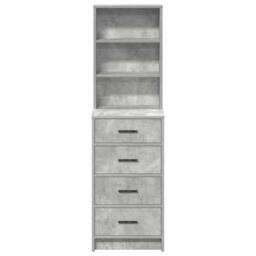 Berkfield Home Highboard Concrete Grey 40x41x135 cm Engineered Wood - Size: 40 x 41 x 135 cm - thumbnail 3